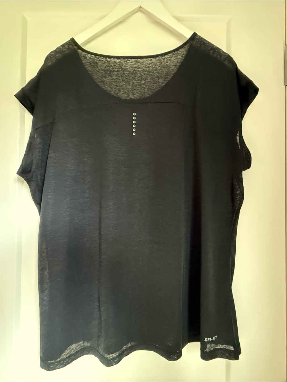 Nike Black Women's Short-Sleeve Crew Tee with Swoosh - Picture 5 of 5
